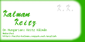 kalman keitz business card